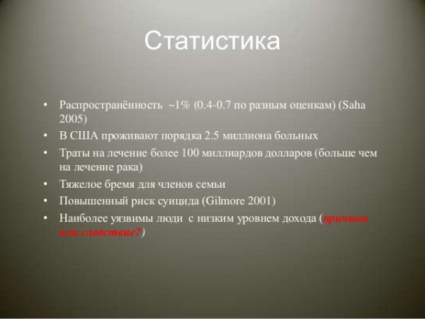 Первые признаки шизофрении у мужчин